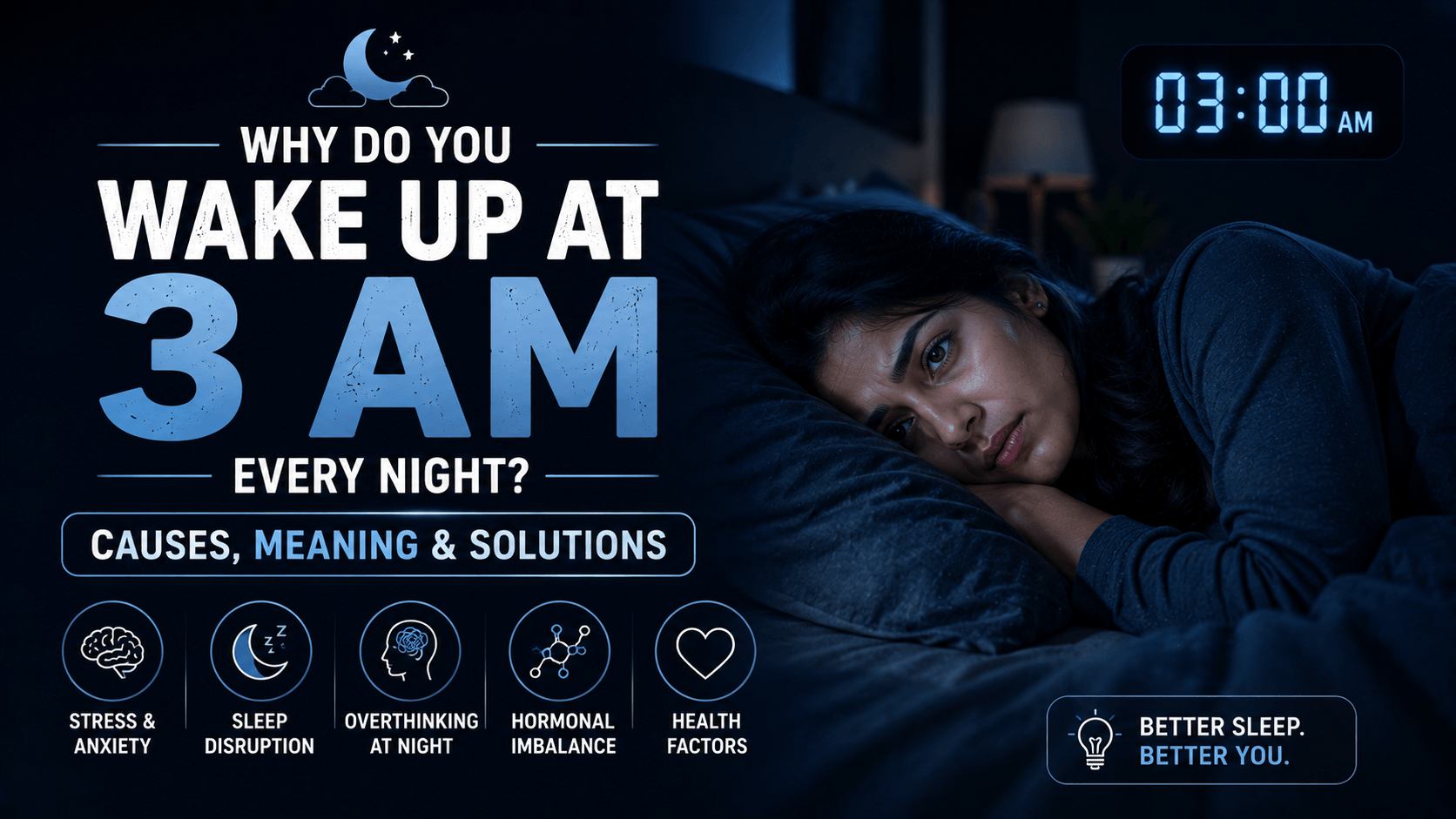 Why Do You Wake Up at 3 AM Every Night? Causes, Meaning & Solutions